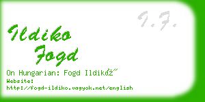 ildiko fogd business card